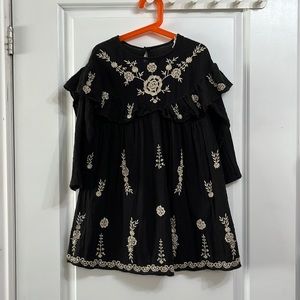Zara Kids Embroidered Cotton Dress